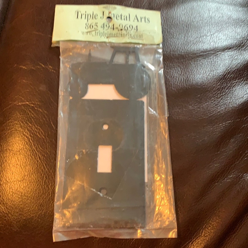 New Tractor black metal Single Light switch Cover
